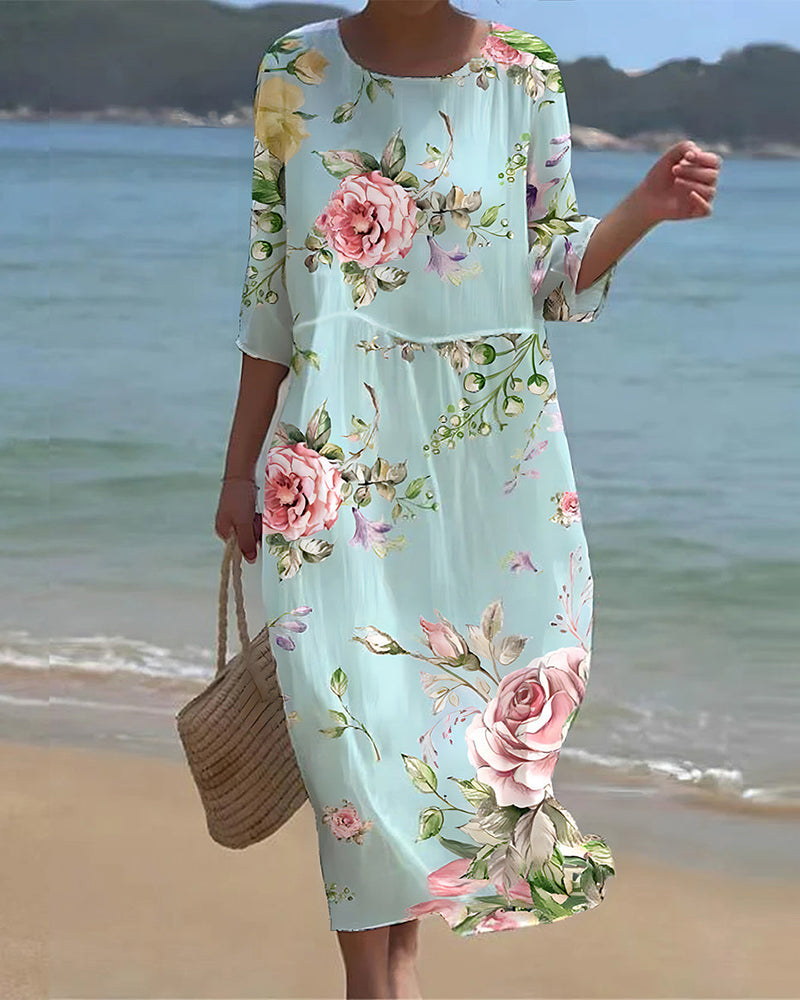 Cindy | Elegant Floral Dress