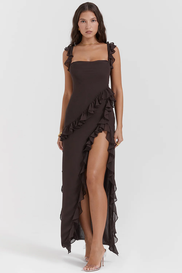 ADRIANA - Ruffle Maxi Dress