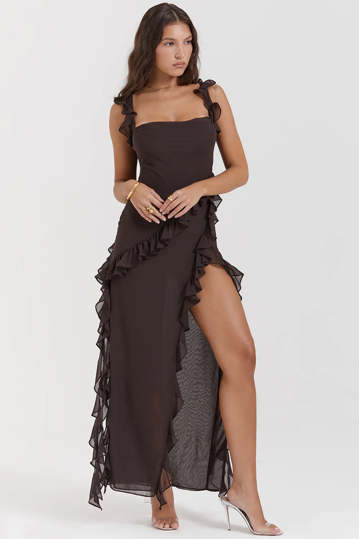 ADRIANA - Ruffle Maxi Dress