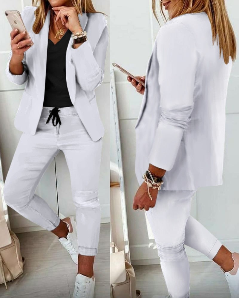 Sophia™️ - Elegant Blazer Set | Blazer + Pants