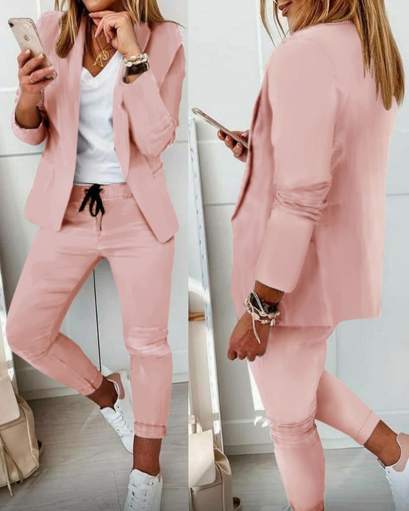 Sophia™️ - Elegant Blazer Set | Blazer + Pants