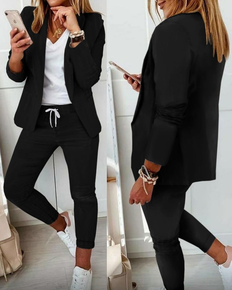 Sophia™️ - Elegant Blazer Set | Blazer + Pants