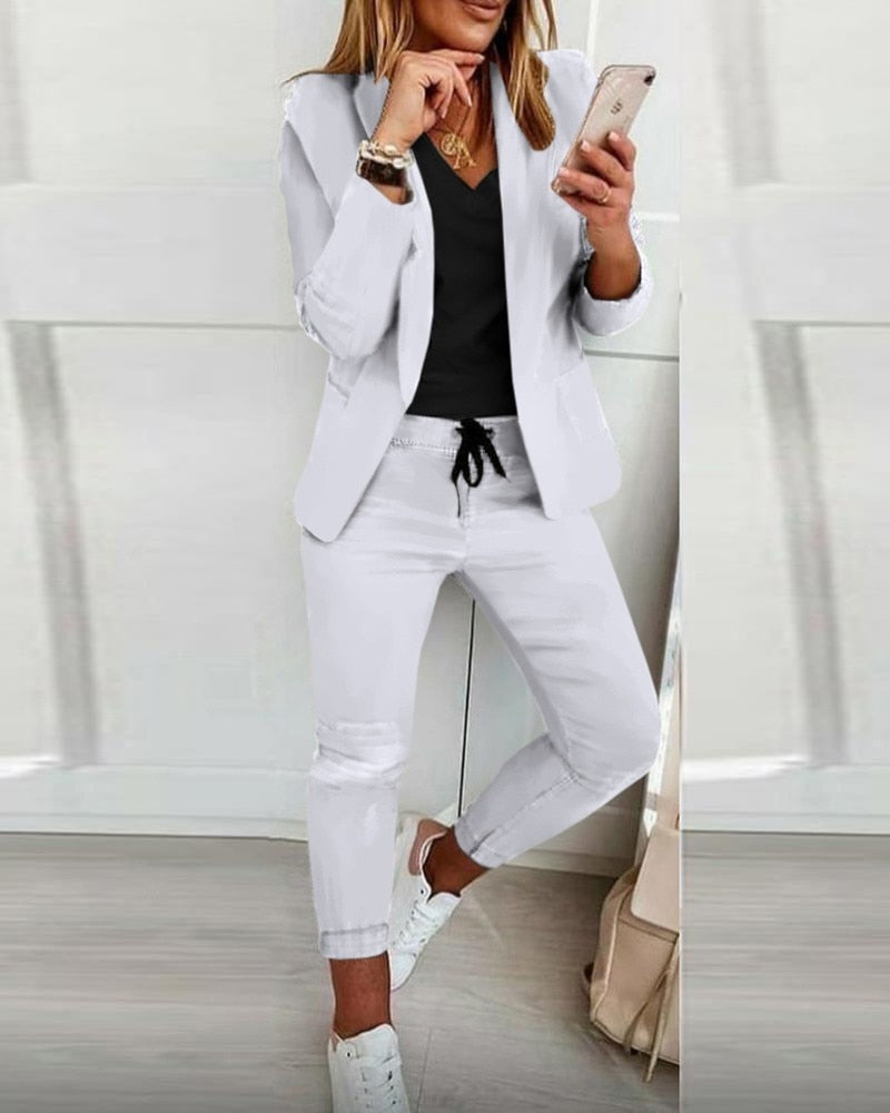 Sophia™️ - Elegant Blazer Set | Blazer + Pants