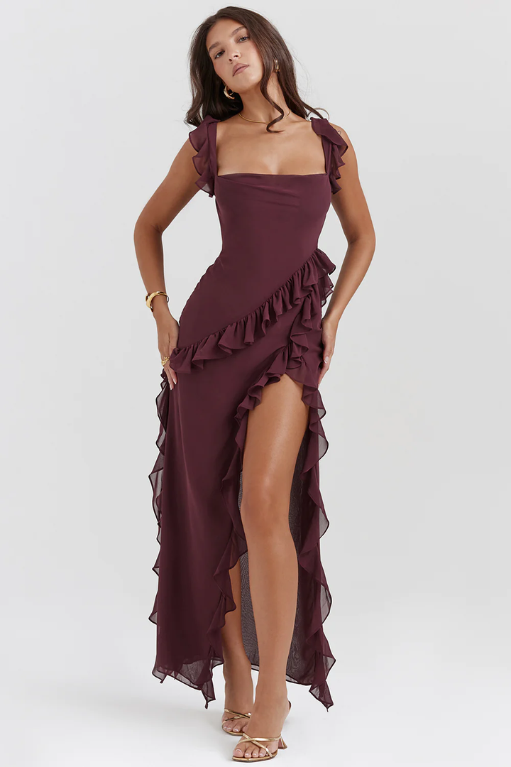 ADRIANA - Ruffle Maxi Dress