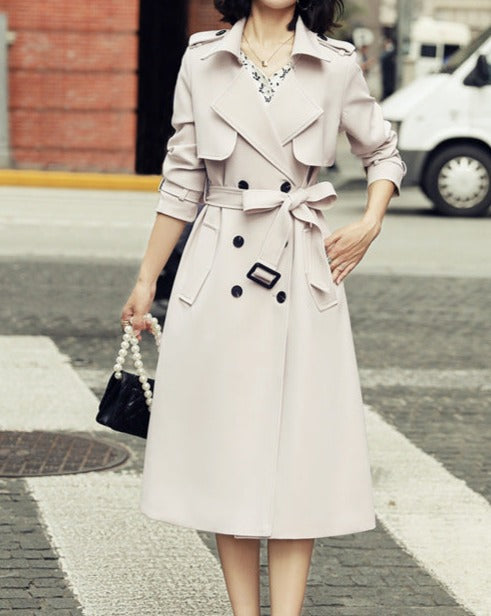 SARAH - Trench Coat with Double Button Placket