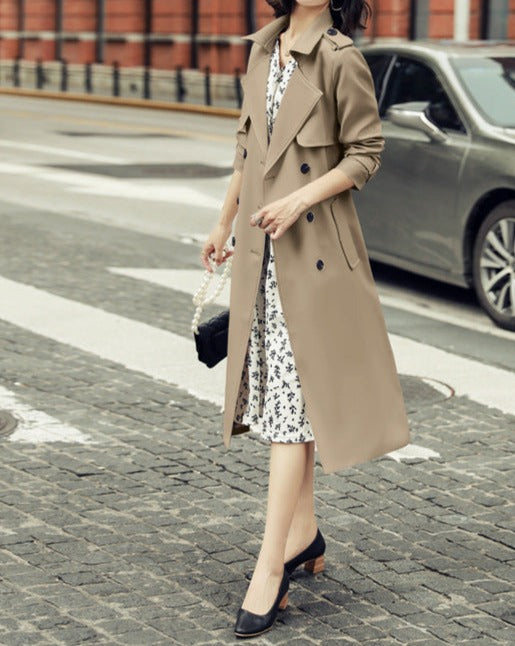 SARAH - Trench Coat with Double Button Placket