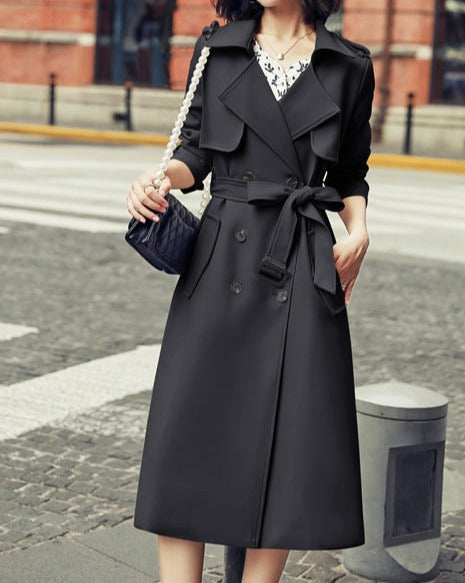 SARAH - Trench Coat with Double Button Placket