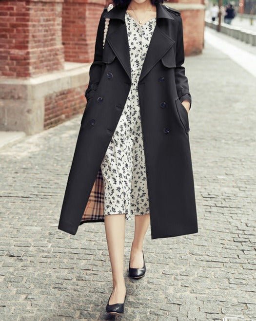 SARAH - Trench Coat with Double Button Placket