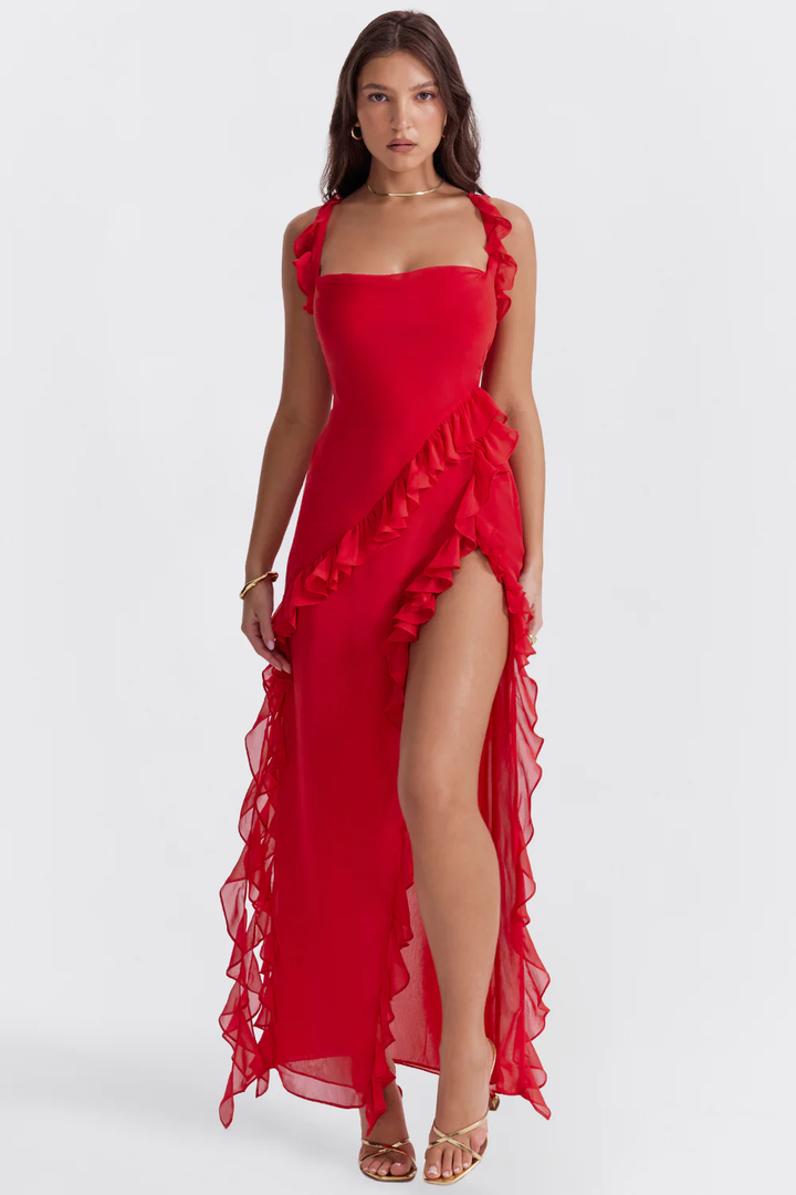 ADRIANA - Ruffle Maxi Dress