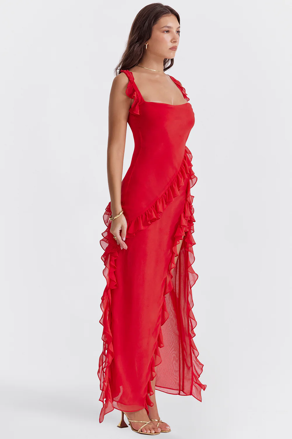 ADRIANA - Ruffle Maxi Dress