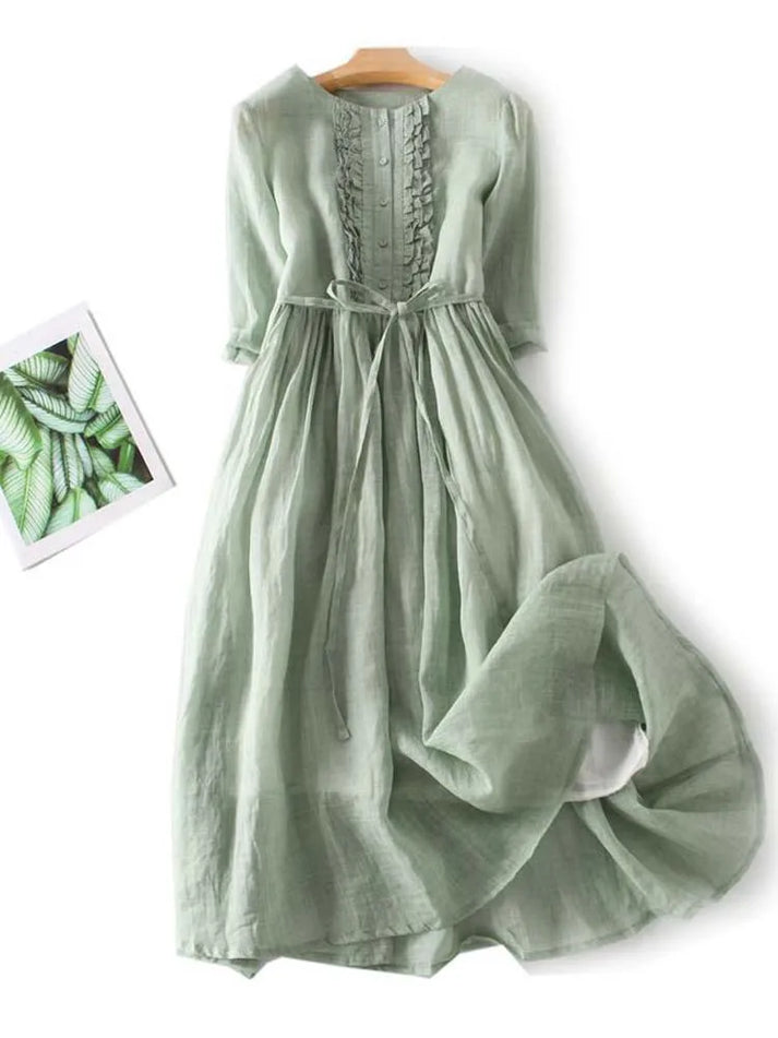 Elodie™ - Elegant Linen Dress